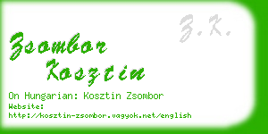 zsombor kosztin business card